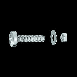 BOLT 2.5 X 8 MM CYLINDRICAL HEAD PH, NUT AND WASHER 30 PIECES