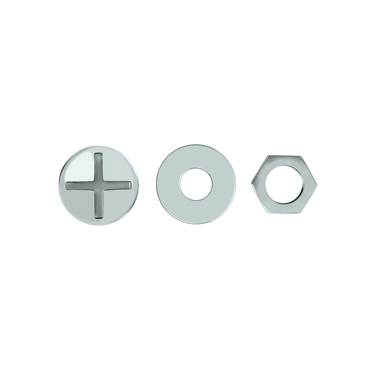 6 X 40MM CROSS DOMED HEAD BOLT, STEEL NUT AND WASHER, 50 PIECES