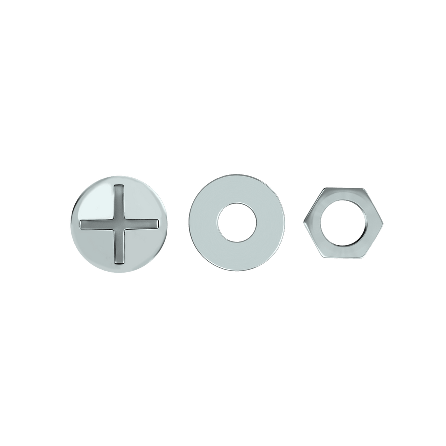 6 X 40MM CROSS DOMED HEAD BOLT, STEEL NUT AND WASHER, 50 PIECES