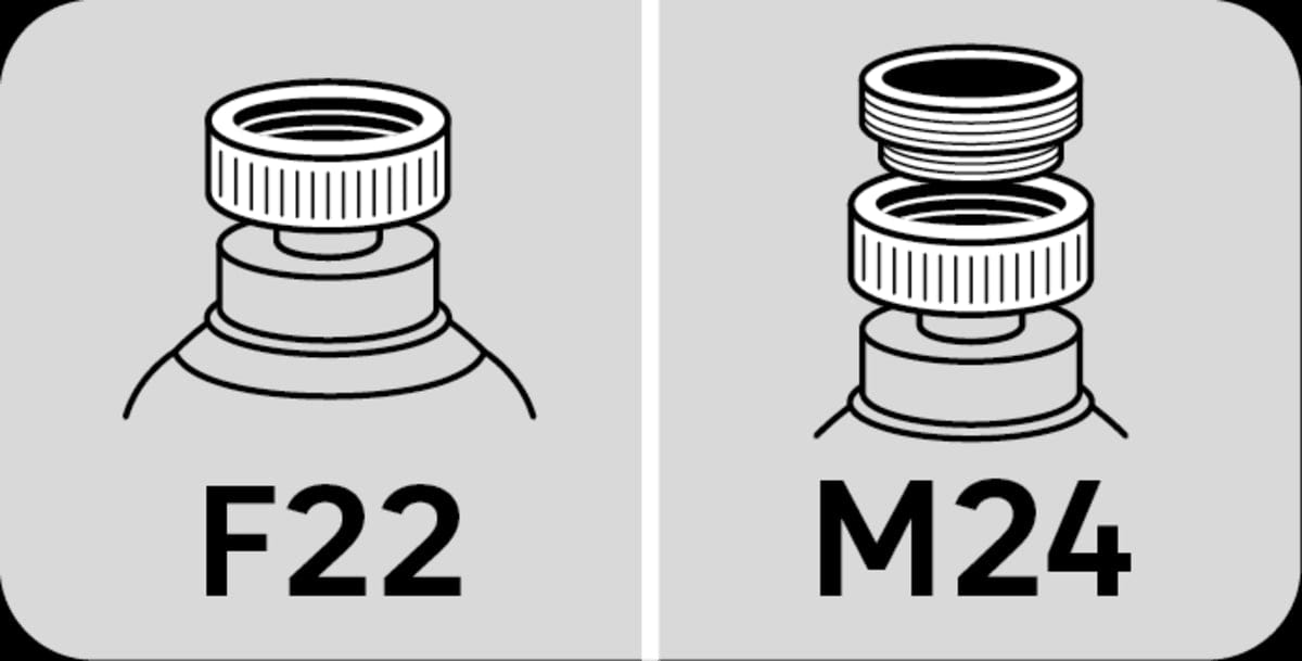 AERATOR WITH FLEXIBLE HOSE FOR KITCHEN TAP 2 JETS CONNECTION M22X1 / M24X1