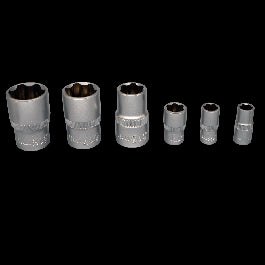 6-PIECE SET OF DEXTER CHROME VANADIUM SOCKETS