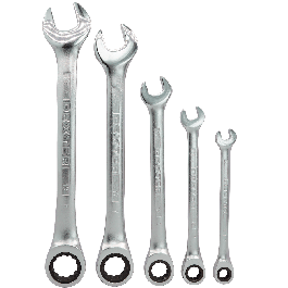 DEXTER COMBINATION SPANNER SET 5 WITH RATCHET