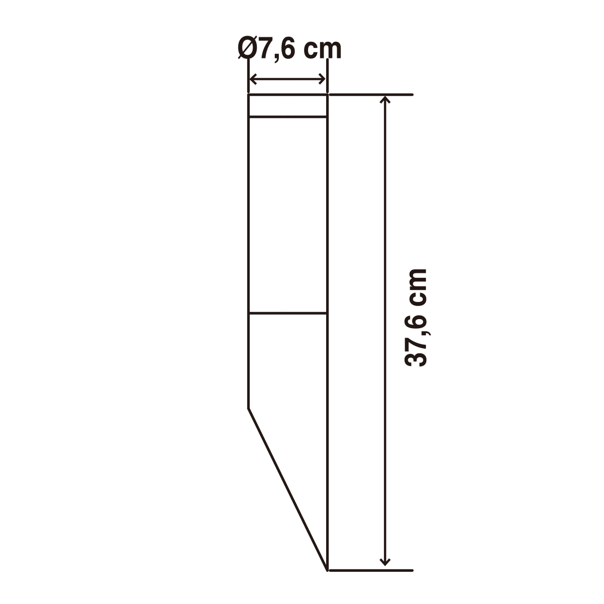 BLACK ALUMINUM TRAVIS WALL SCONCE 37.6X7.6CM E27=24W IP44