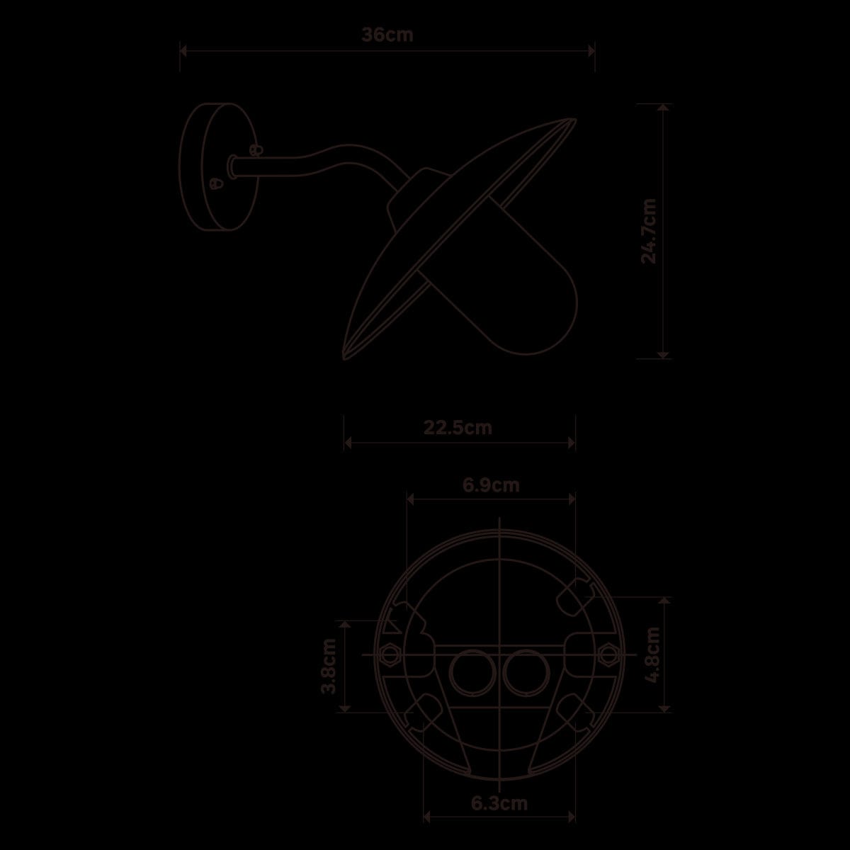 Bricocenter RORI GREY ALUMINIUM WALL LIGHT E27=60W IP54