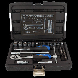 39-PIECE SET SOCKETS+BITS DEXTER CHROME VANADIUM