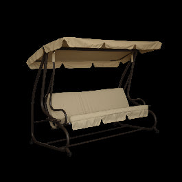 Reclining swing 3 seats 230X120 in brown polyester
