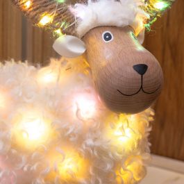 24XH31CM SHEEP WITH 50 LED WHITE LIGHT