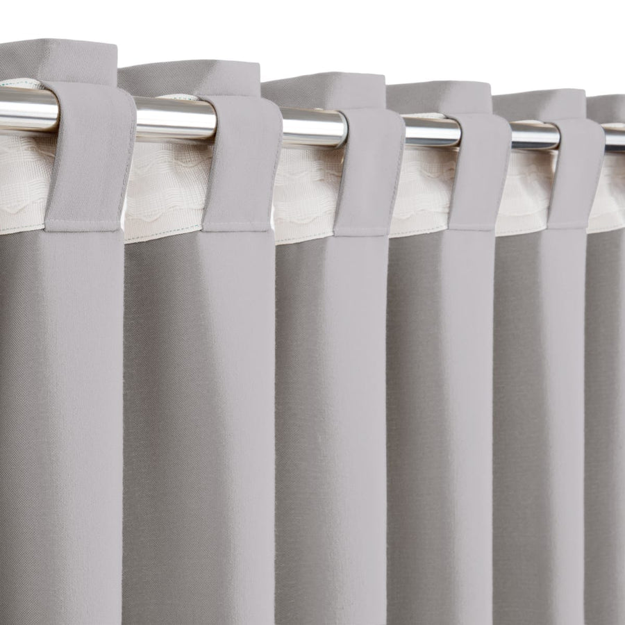 Bricocenter GRANITE GREY POLYCOTTON PHARREL CURTAIN 140X280 CM WEBBING AND CONCEALED LOOP