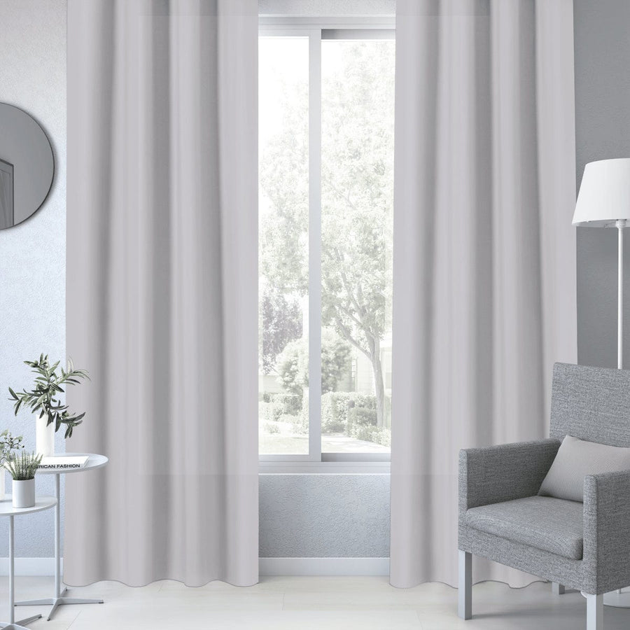 Bricocenter GRANITE GREY POLYCOTTON PHARREL CURTAIN 140X280 CM WEBBING AND CONCEALED LOOP
