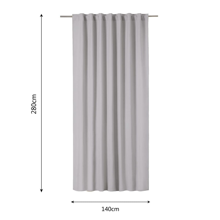 Bricocenter GRANITE GREY POLYCOTTON PHARREL CURTAIN 140X280 CM WEBBING AND CONCEALED LOOP