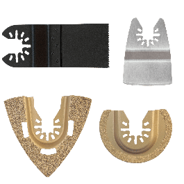 4-PIECE BLADES+ABRASIVE KIT FOR MULTI-TOOLS