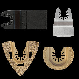 4-PIECE BLADES+ABRASIVE KIT FOR MULTI-TOOLS