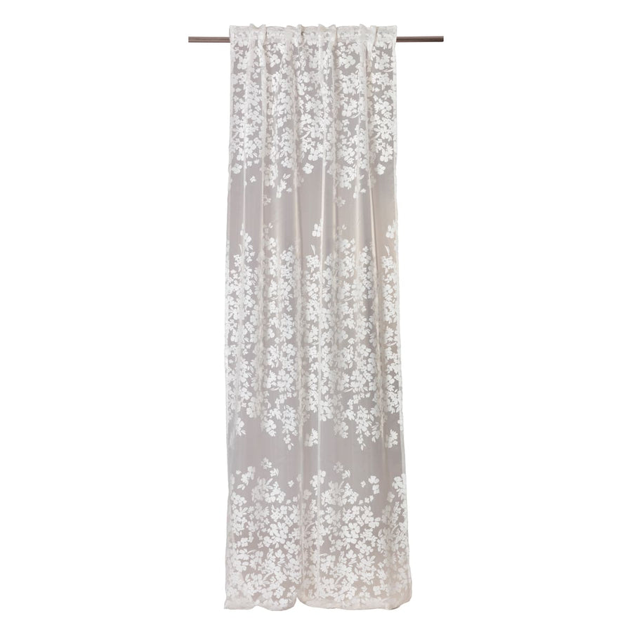 Bricocenter GLADIS WHITE FILTER CURTAIN 140X295CM WEBBING AND CONCEALED LOOP
