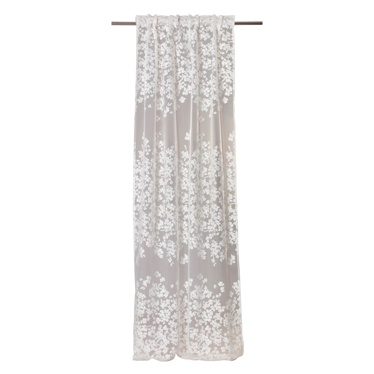 GLADIS WHITE FILTER CURTAIN 140X295CM WEBBING AND CONCEALED LOOP