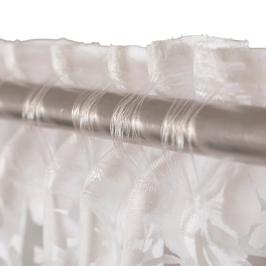 Bricocenter GLADIS WHITE FILTER CURTAIN 140X295CM WEBBING AND CONCEALED LOOP
