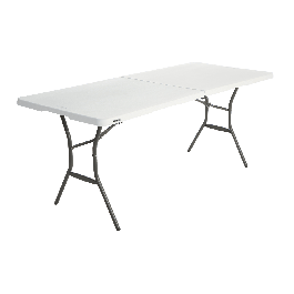 LIFETIME NATERIAL FOLDING TABLE 6 SEATS RECTANGULAR STEEL 76X183XH73.5