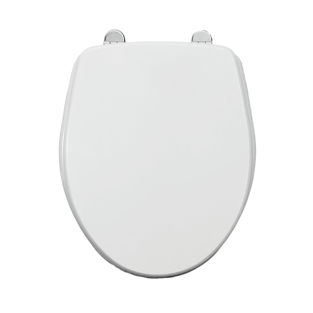 Oval white MDF Colibri toilet seat, fixed from below with antibacterial metal fittings