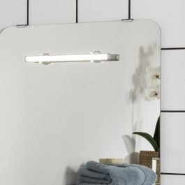 LOPRA PLASTIC MIRROR WALL LAMP SILVER 25CM LED 2.8W NATURAL LIGHT WITH SUCTION CUP AND USB IP44