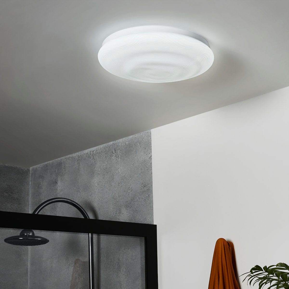 Bricocenter CEILING LIGHT FLOW METAL WHITE D30 CM LED 24W CCT DIMMABLE IP44