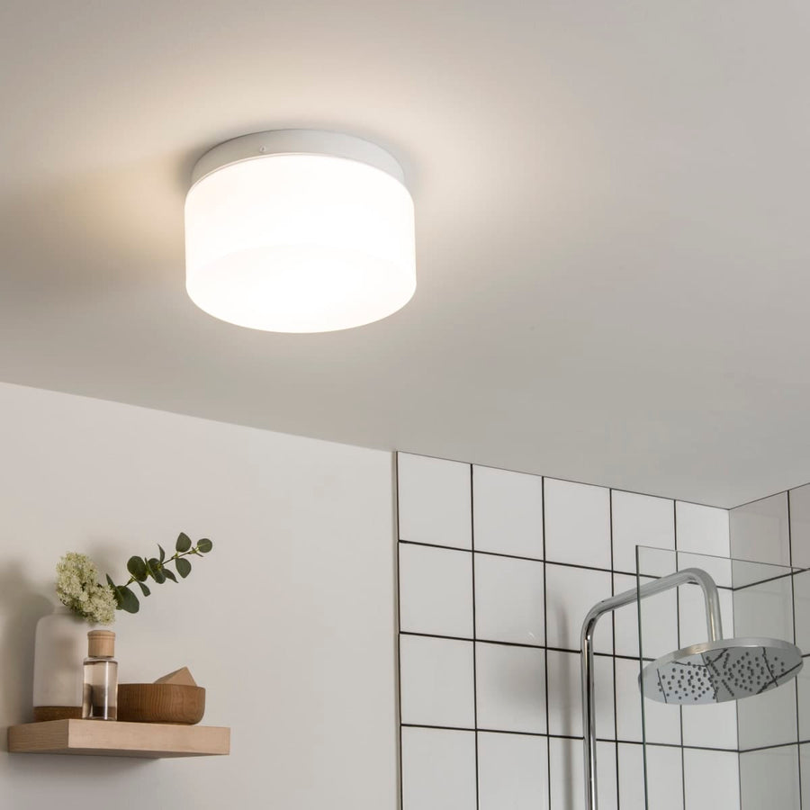Bricocenter PLAFONIERA BAGNO PLASTICA BIANCO 25 CM 2xE27=12W IP44