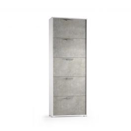 5 SLIM SLIM SHOEWER 5 DOORS WHITE CEMENT DOOR 65x18x184H 15 PAIRS