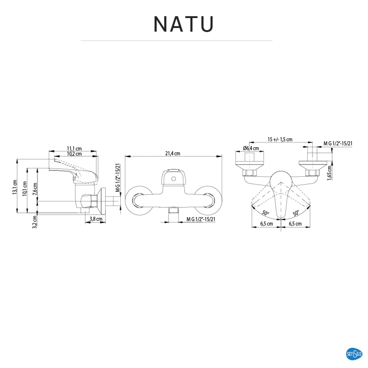 EXTERNAL SHOWER MIXER NATU CHROME