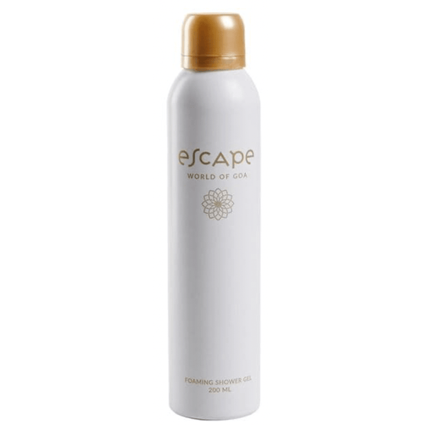 ESCAPE WORLD OF GOA Shower gel in a white bottle,