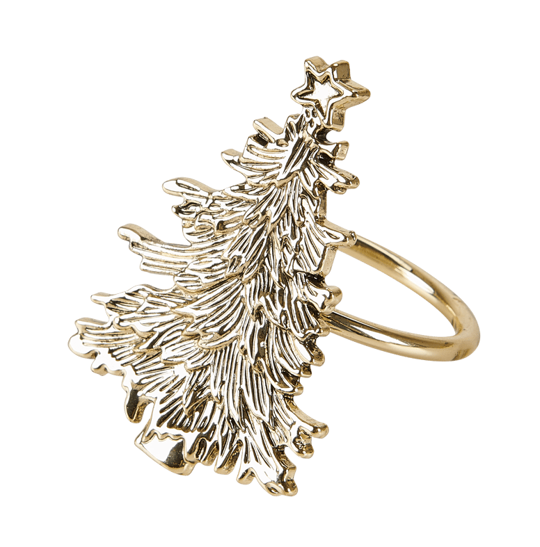 X-MAS TREE Golden teacup ring, H 6 cm - Ø 4 cm