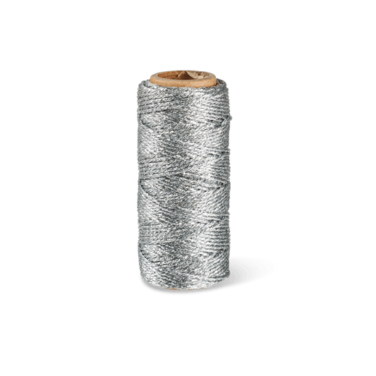 FLASHY GLITTER CORD 25M SILVER