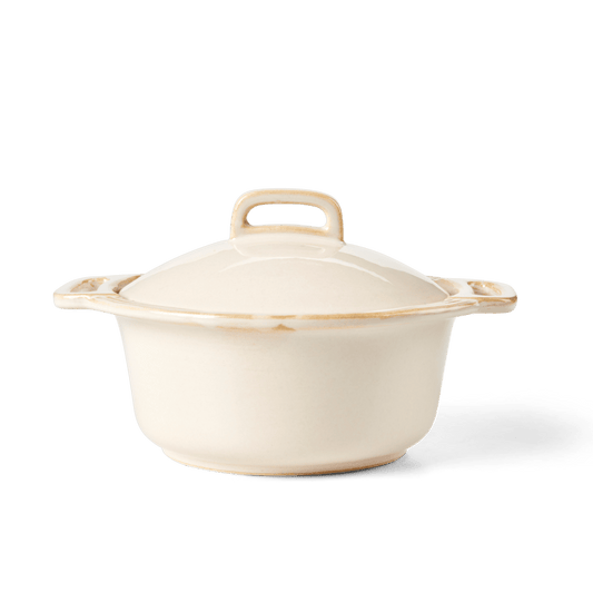 Casa CASSOLA Cocotte with lid 80 CL beige, H 13 cm - Ø 17,8 cm