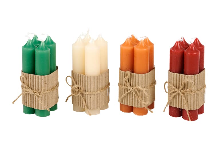 Casa SHORTY S/4 CANDLES H11 ORANGE