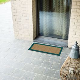 COCONUT DOORMAT GREEN BORDER 25X50 CM 14 MM