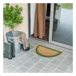 COCONUT DOORMAT GREEN CRESCENT EDGE 38X68 14 MM