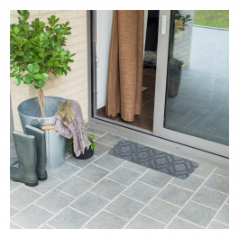 DERBY LOZENGE MATTRESS TOWEL GRAY 25X70