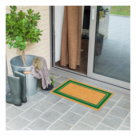 DAMIEN COCONUT DOORMAT WITH GREEN BORDER 40X
