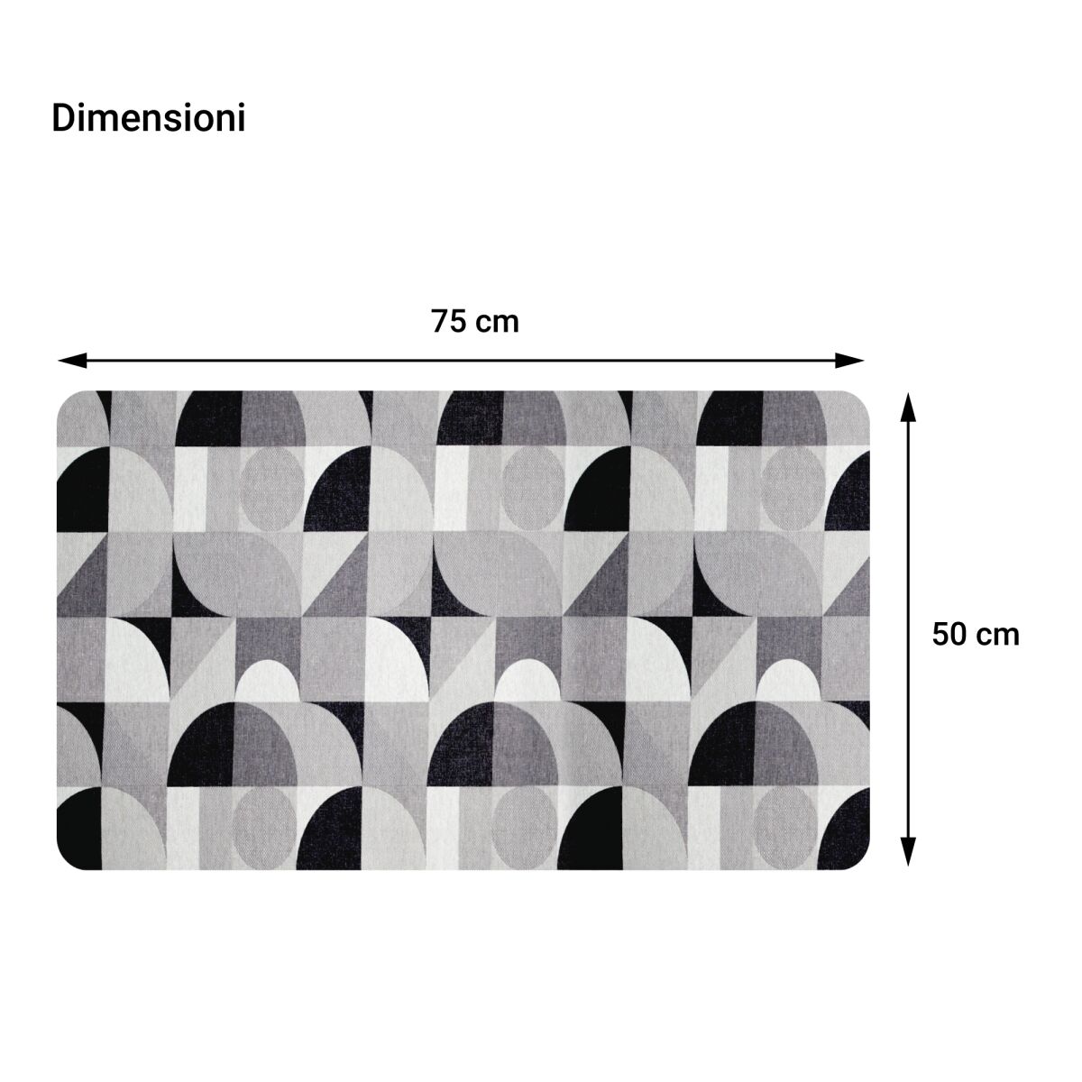 Songe grey mat, 50x75 cm
