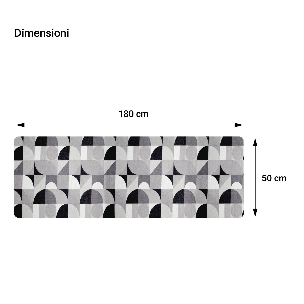 Songe grey rug, 50x180 cm