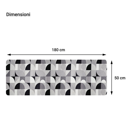 Songe grey rug, 50x180 cm