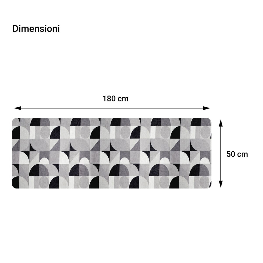 Songe grey rug, 50x180 cm