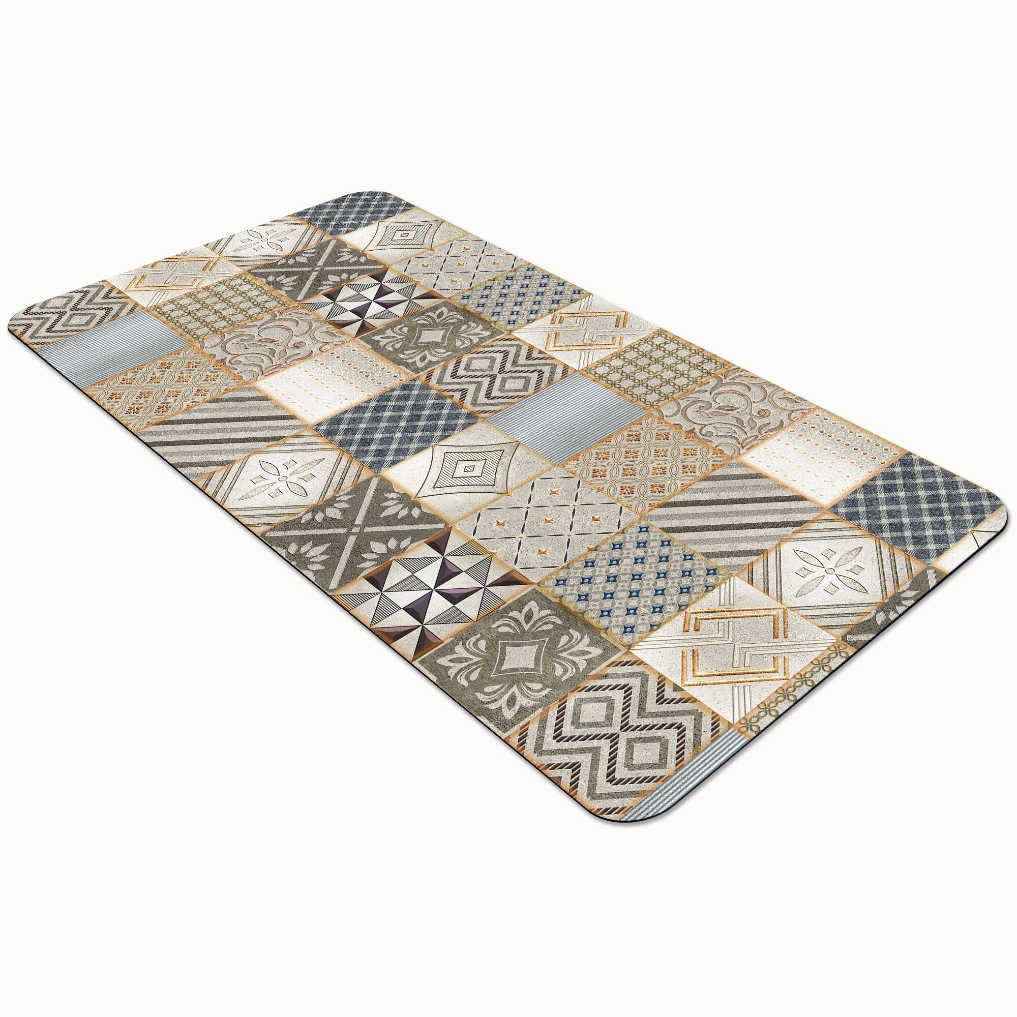 Luky beige cement-effect mat, 50x75 cm