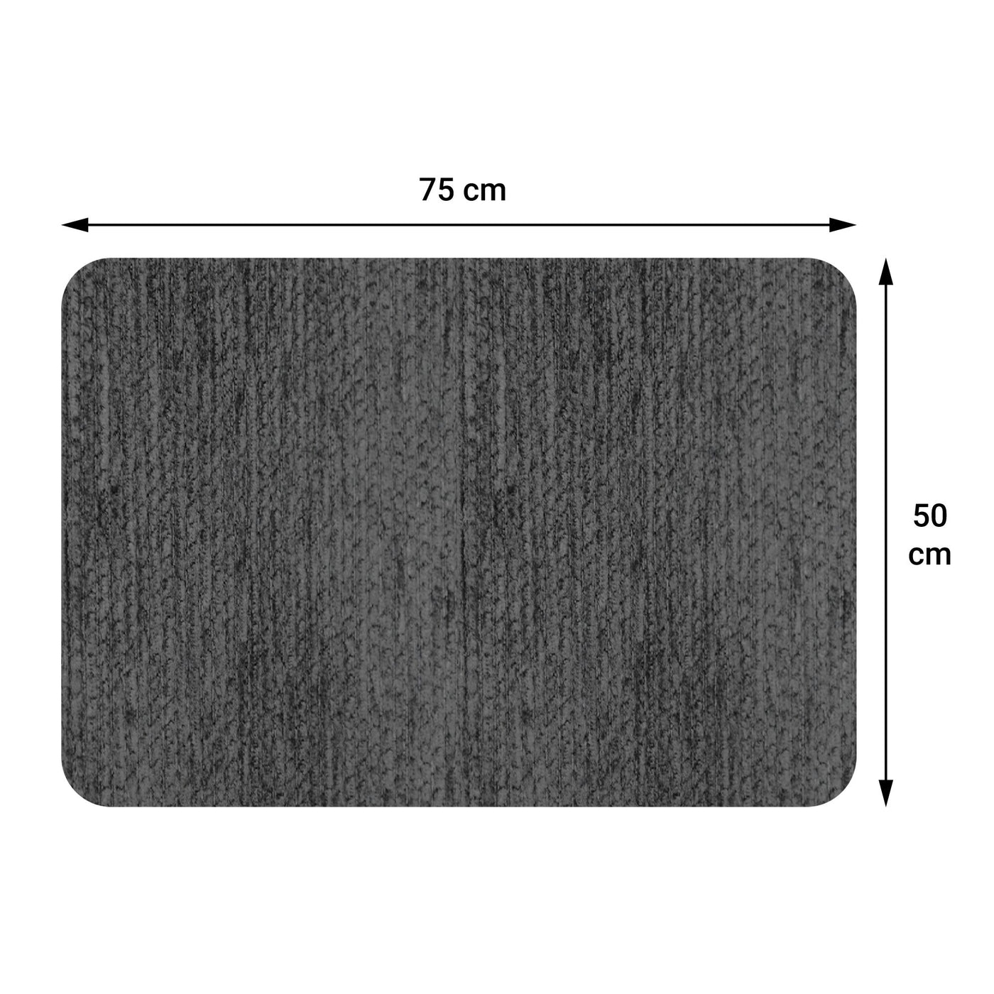 Soft grey mat, 50x75 cm