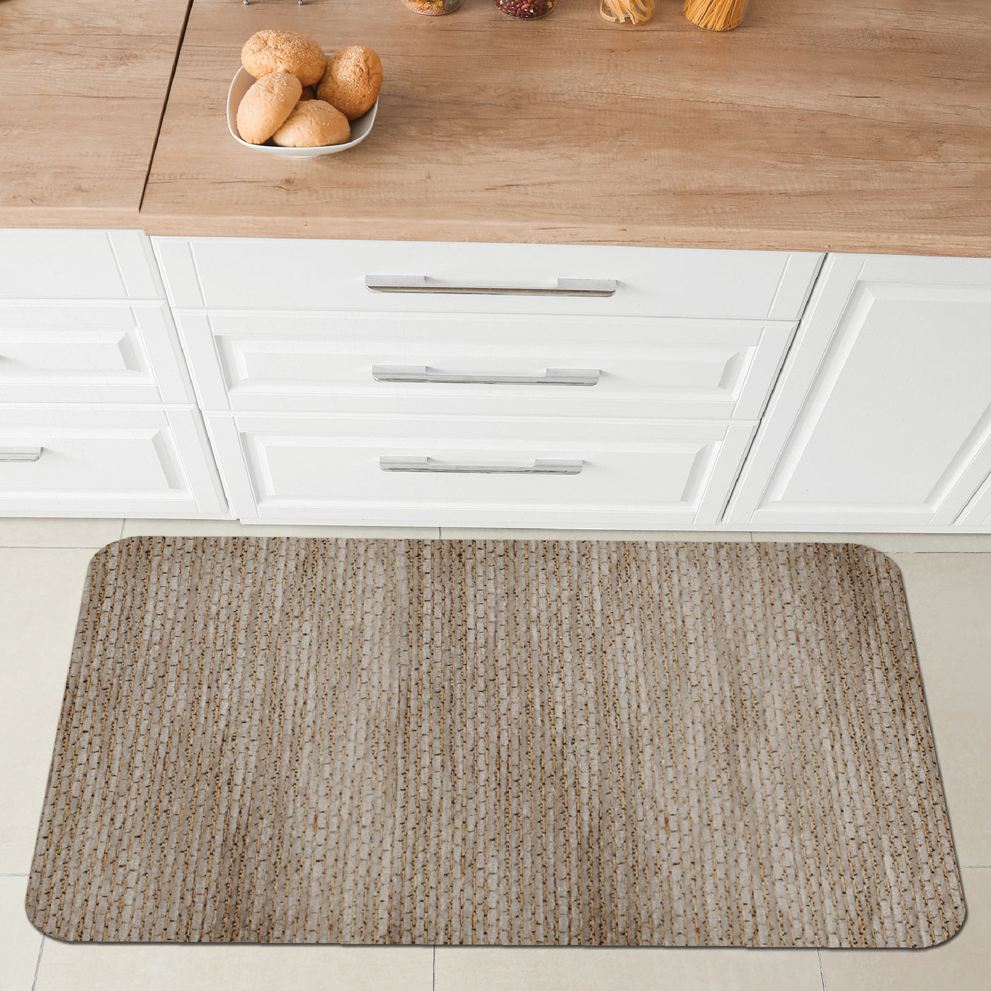 Soave dove-grey rug, 50x75 cm