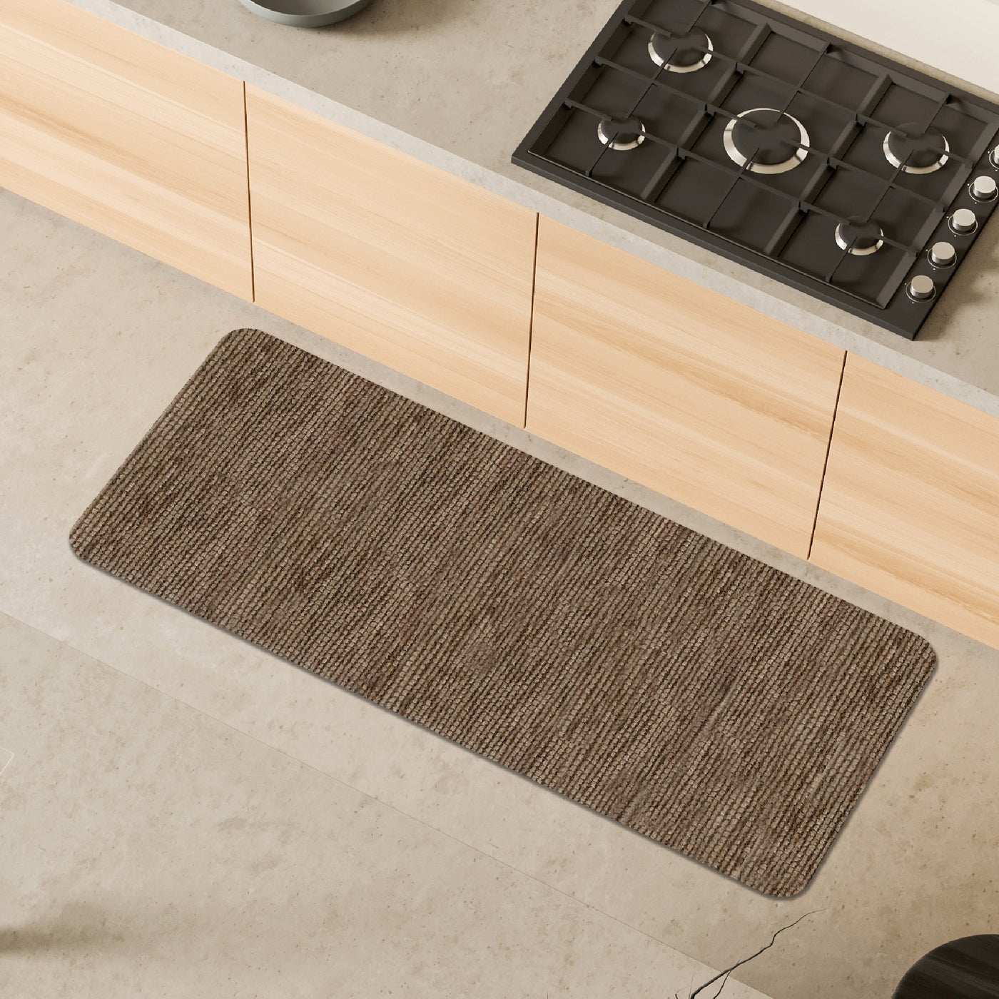 Soft brown rug, 50x120 cm