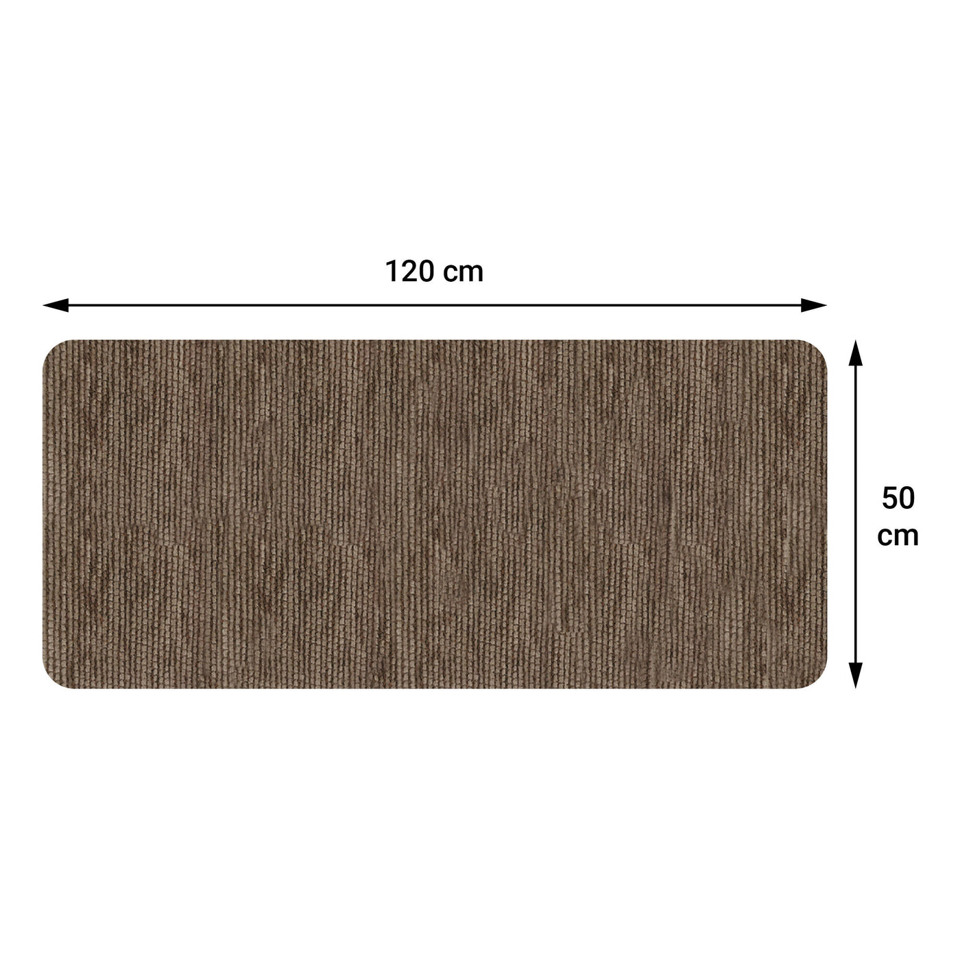 Soft brown rug, 50x120 cm