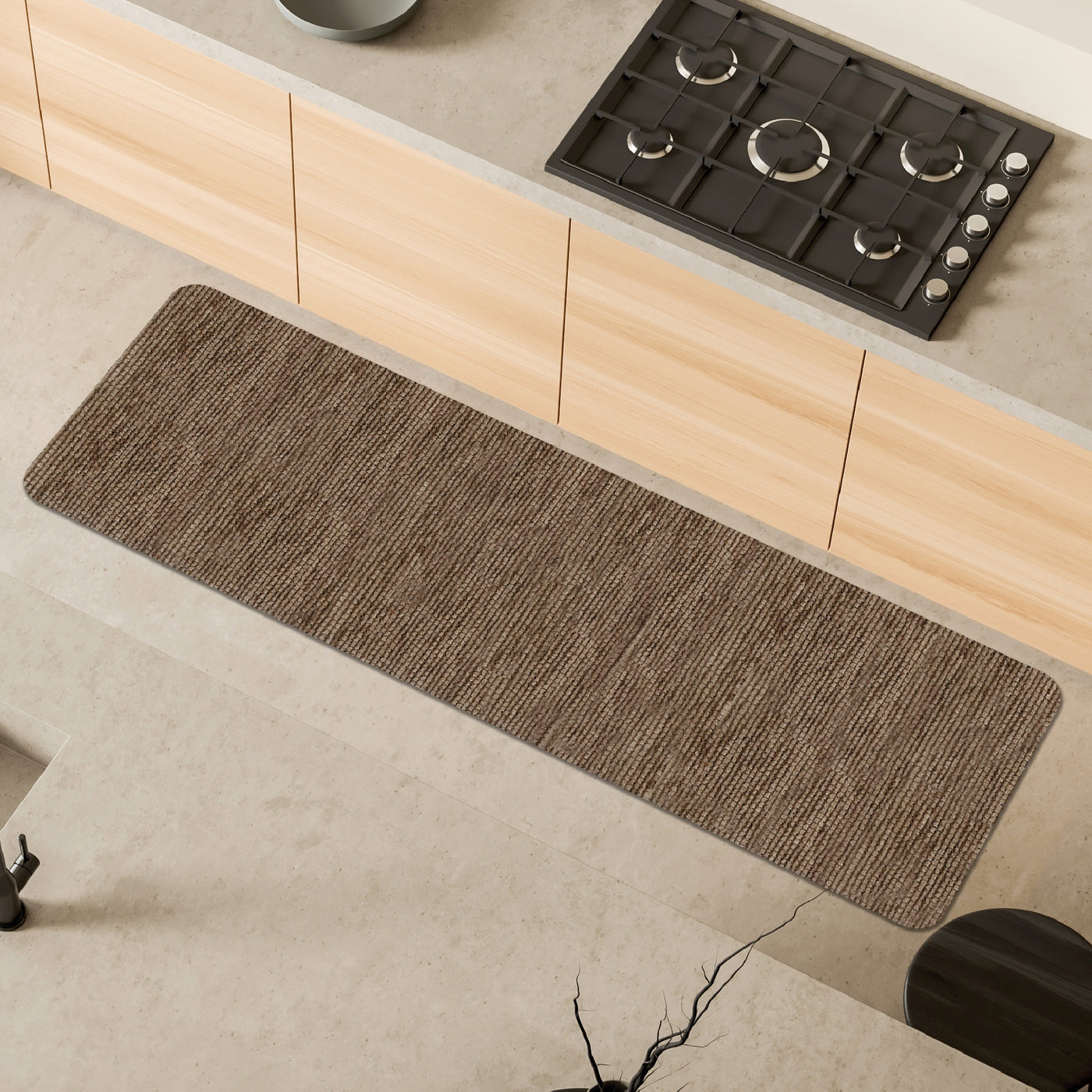 Soft brown rug, 50x180 cm