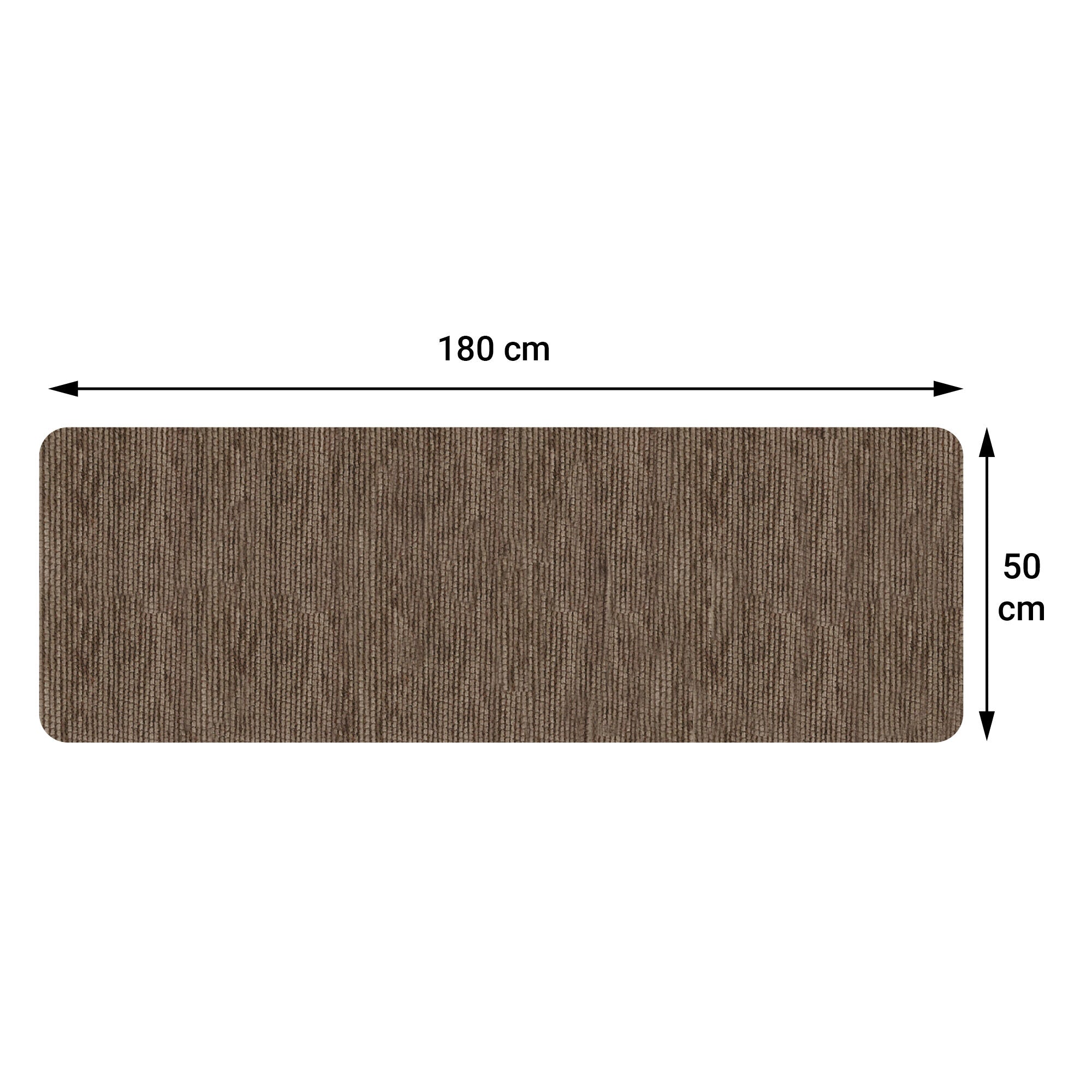 Soft brown rug, 50x180 cm