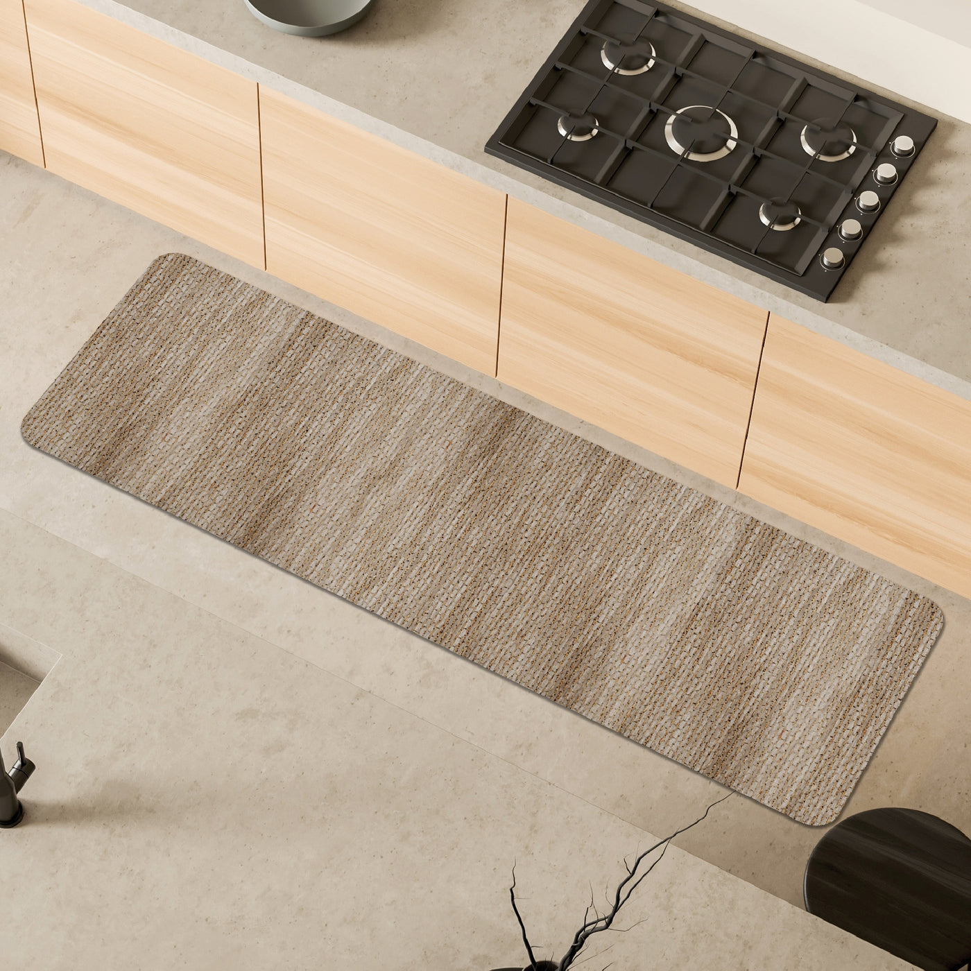 Soave dove-grey rug, 50x180 cm
