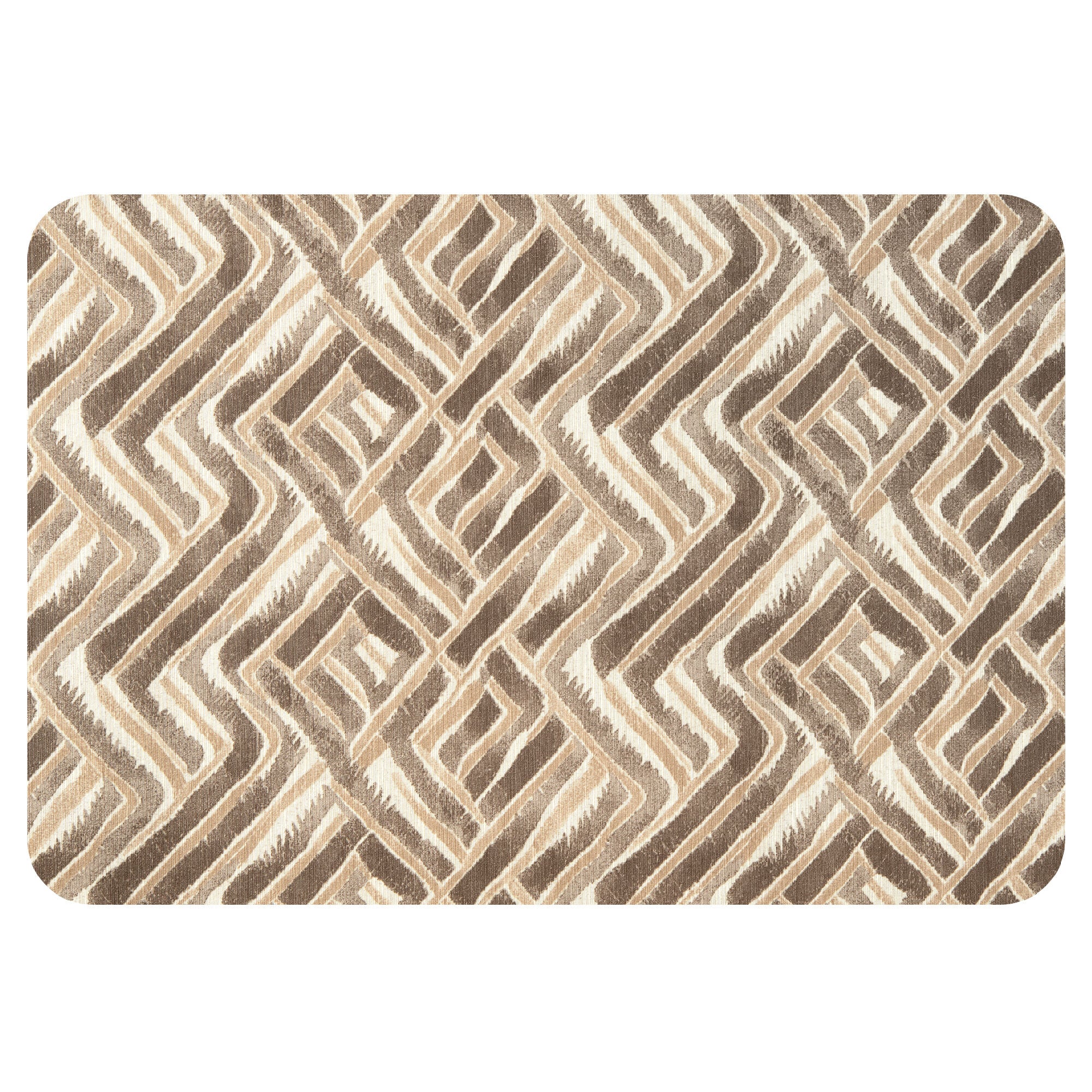 Beige diamond-patterned rug, 50x75 cm