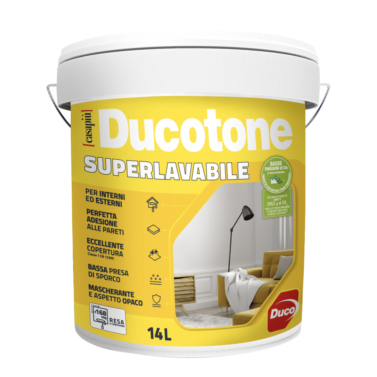 Bricocenter DUCOTONE SUPERWASHABLE WHITE PAINT 14LT