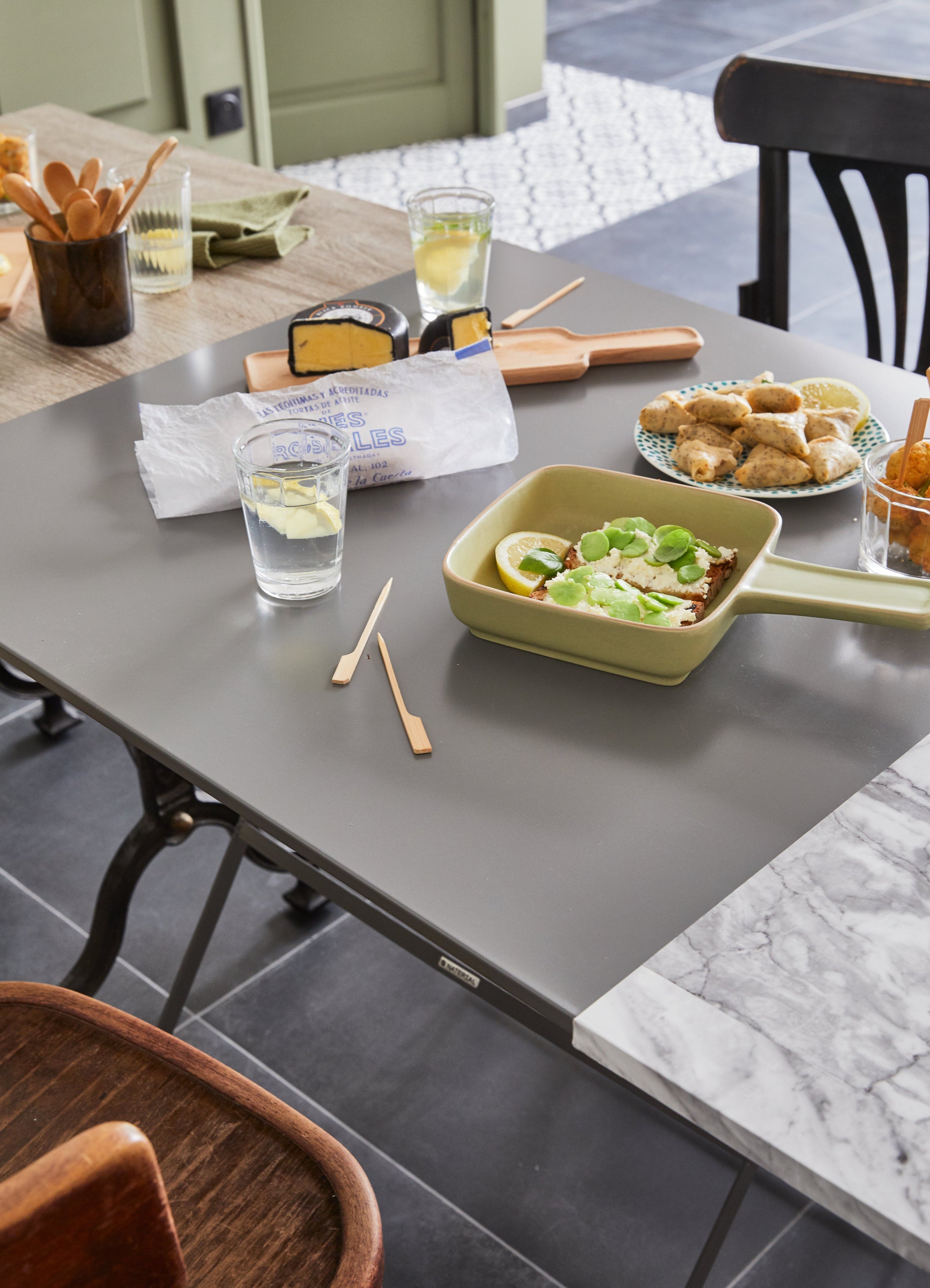 Bricocenter FLORA NATERIAL - Folding Table 2 seater Square Steel - 70x70xh71